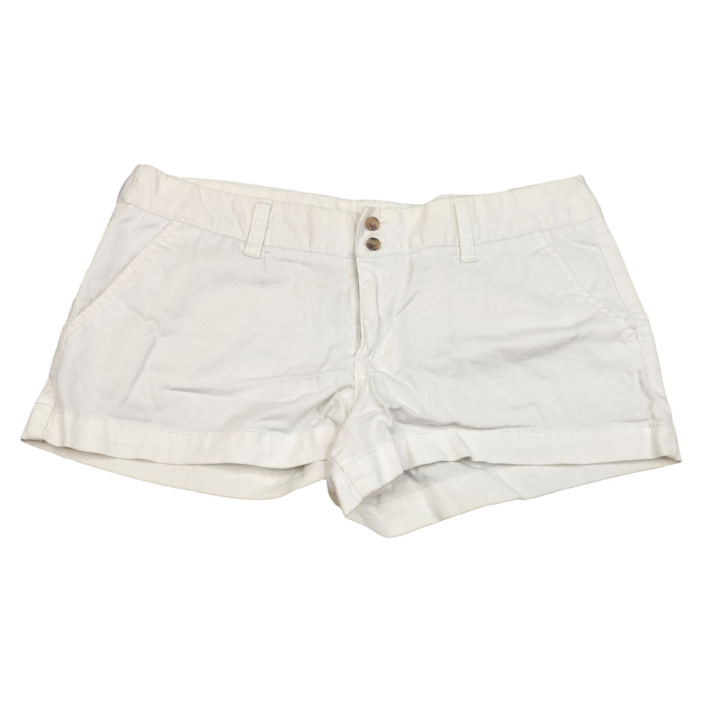 Mossimo Shorts Juniors 11 32 White Cotton Blend Side Pockets Front Button